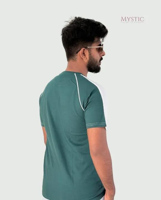 Green White T-shirt - Happiness view 3