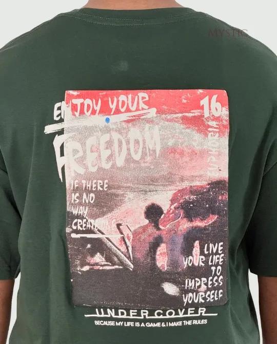 Solid Green Drop Shoulder T-shirt - Enjoy Your view 3