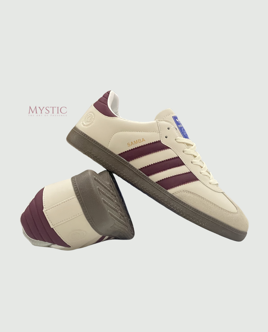 Adidas Samba OG - Wonder White / Shadow Red / Gum view 2