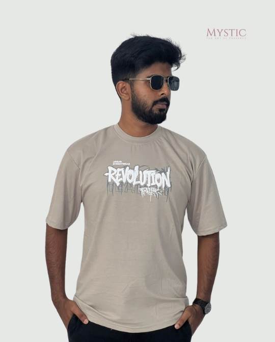 Off White Drop Shoulder T-shirt - Revolution